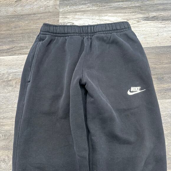 Nike‎ Sportswear Black Womens XS Mini Swoosh Club Fleece Athletic Jogger Pants - Picture 2 of 13